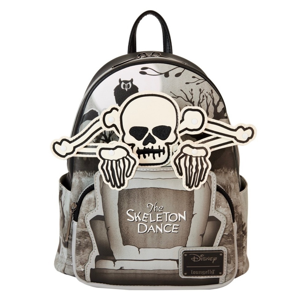 Loungefly Disney The Skeleton‎ Dance GITD Mini Backpack Silly Symphony BNWT